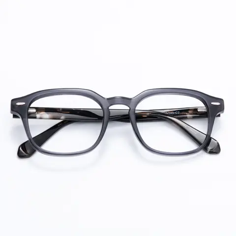 Square Grey Eyeglasses