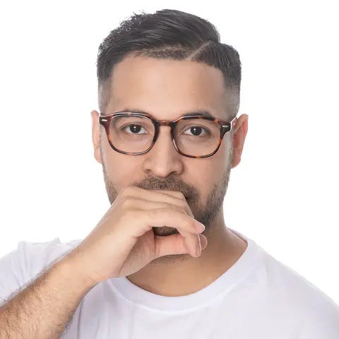 Square Tortoiseshell Eyeglasses