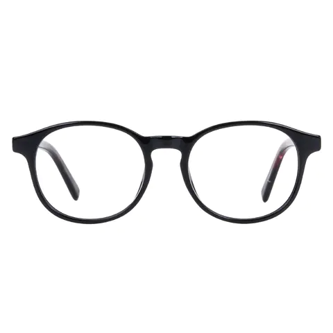 Oval Black Eyeglasses