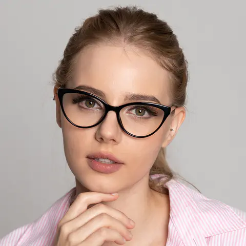 Cat-eye Black Eyeglasses
