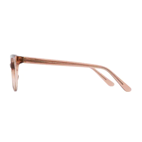 Cat-eye Transparent Brown Eyeglasses
