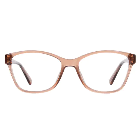 Rectangle Transparent Amber Eyeglasses
