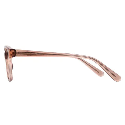 Rectangle Transparent Amber Eyeglasses