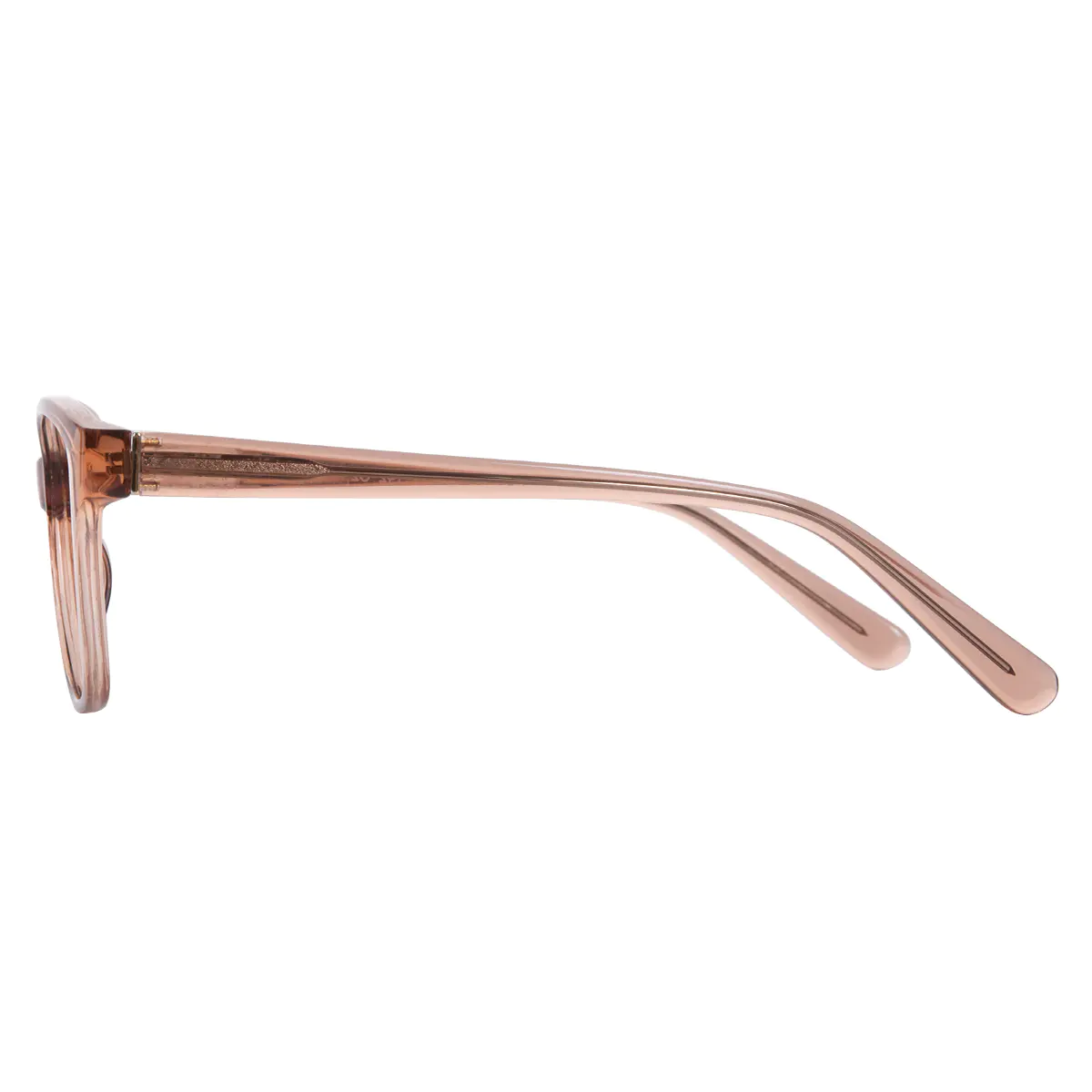 Rectangle Transparent Amber Eyeglasses