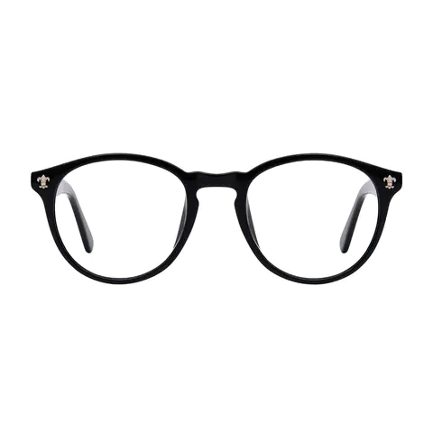 Round Black Eyeglasses