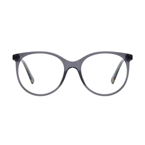 Round Grey Eyeglasses