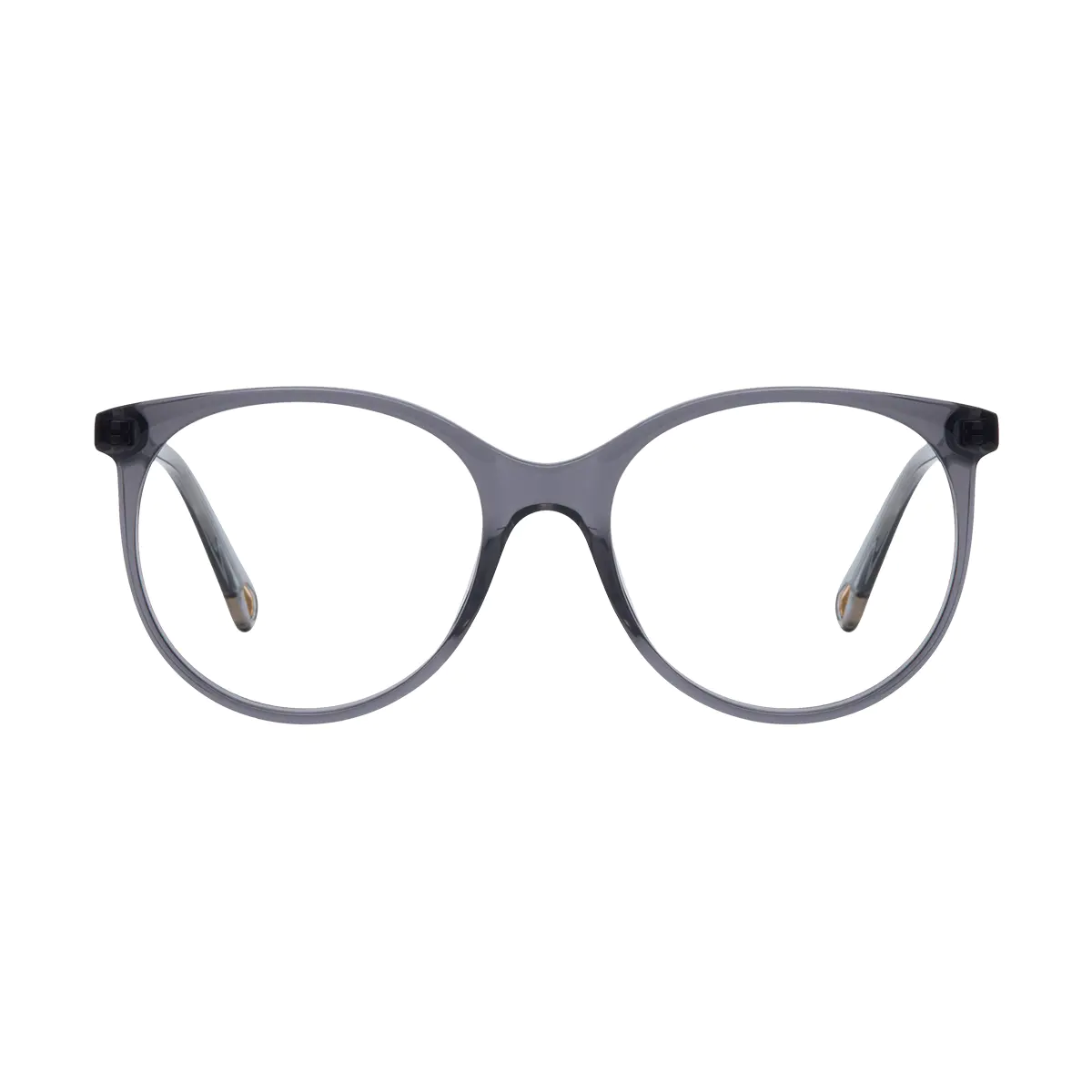 Round Grey Eyeglasses