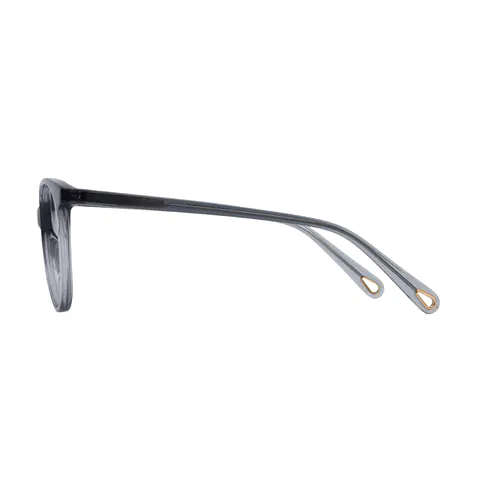 Round Grey Eyeglasses