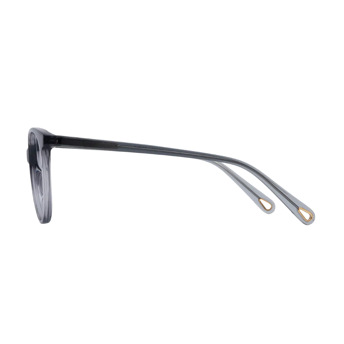 Round Grey Eyeglasses