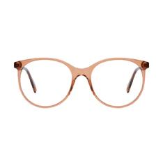 Round Transparent Brown Eyeglasses