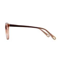 Round Transparent Brown Eyeglasses