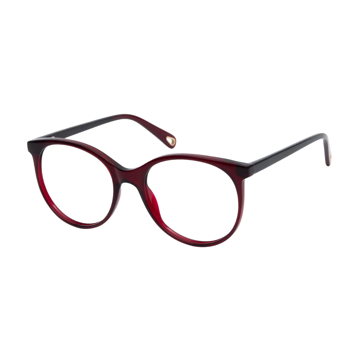 Round Red Eyeglasses