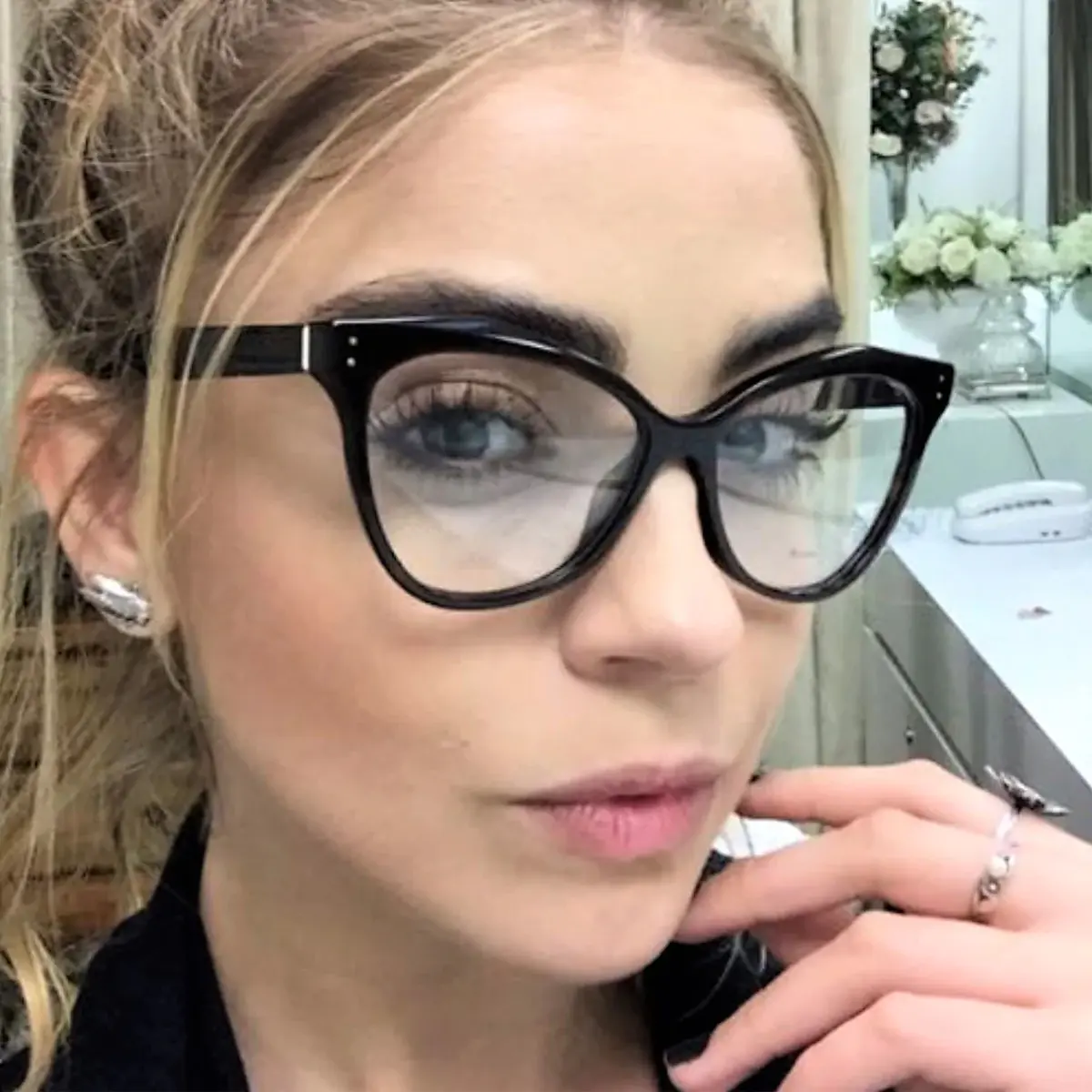 Cat-eye Black Eyeglasses