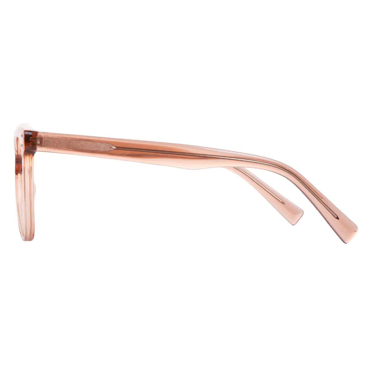 Cat-eye Transparent Brown Eyeglasses