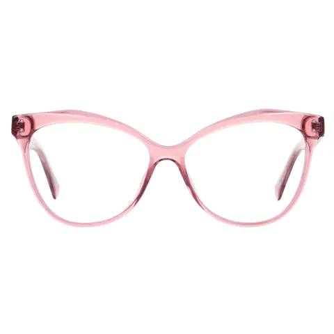 Cat-eye Transparent Pink Eyeglasses