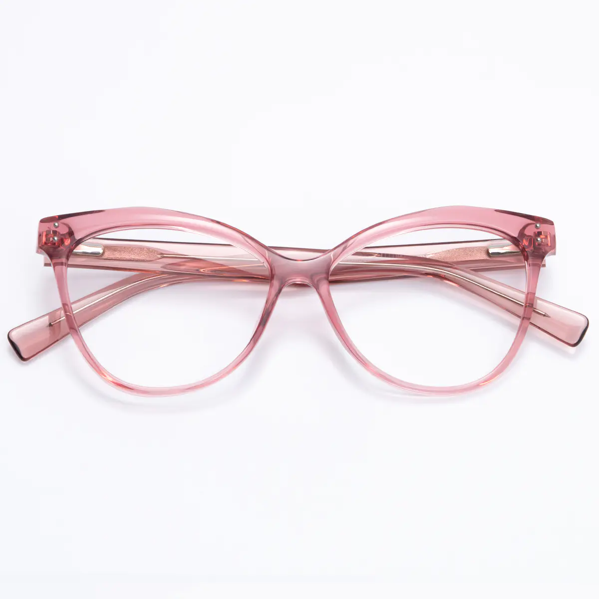 Cat-eye Transparent Pink Eyeglasses