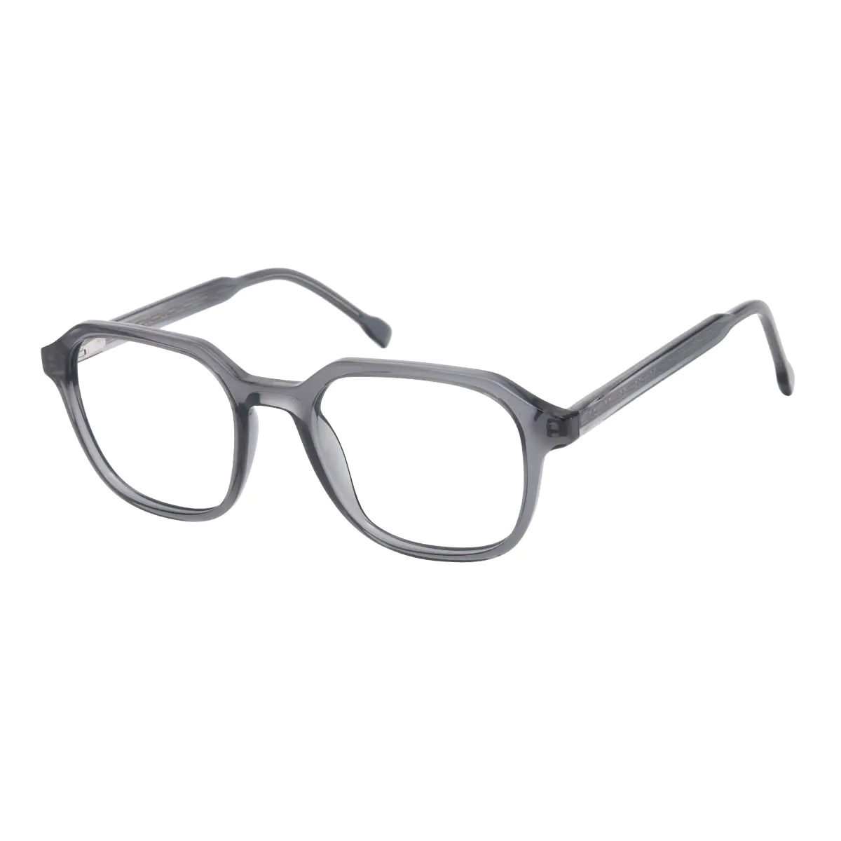 Rectangle Grey Eyeglasses