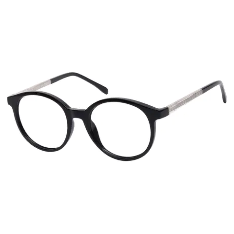 Round Black Eyeglasses