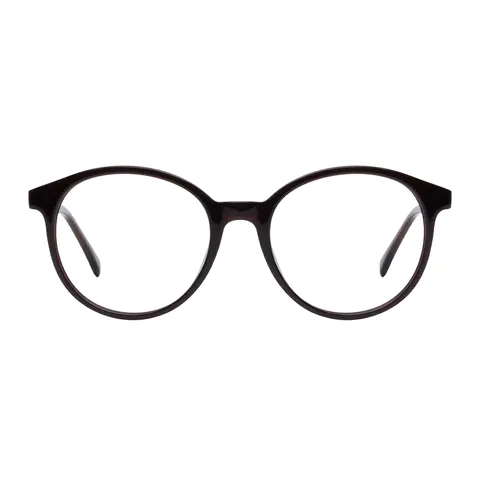 Round Brown Eyeglasses