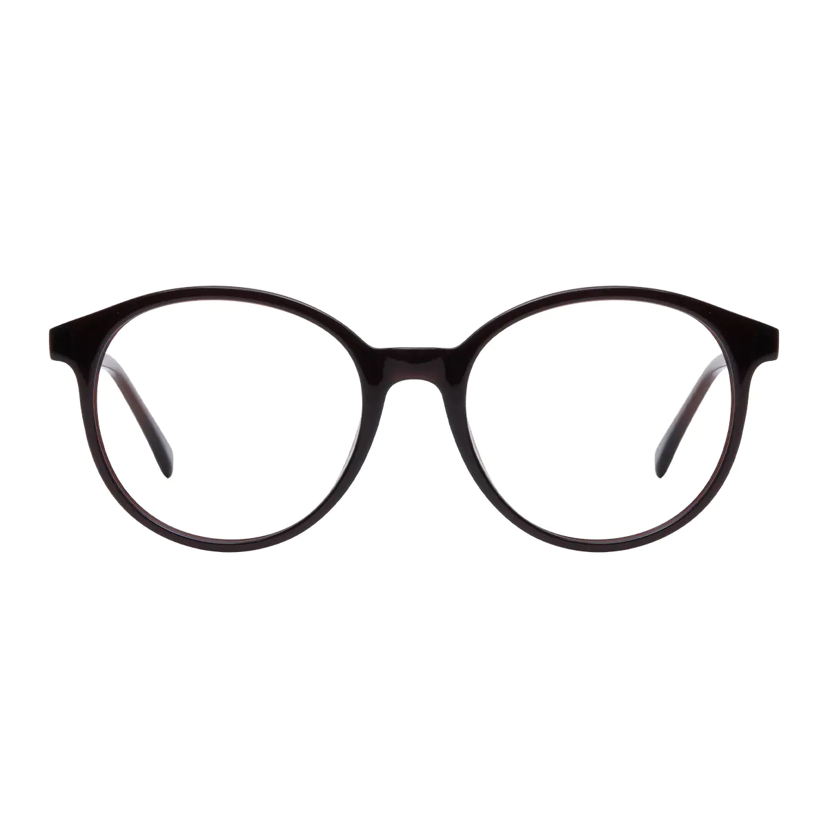 Round Brown Eyeglasses