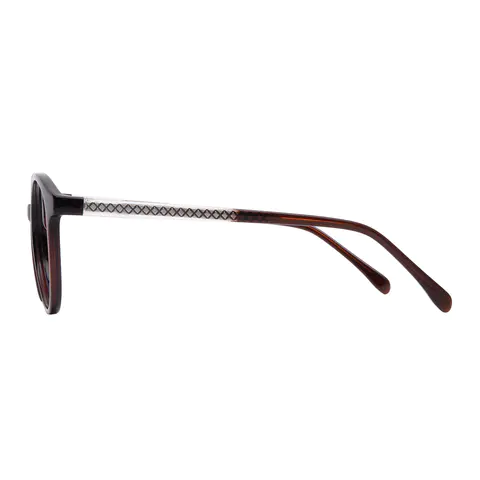 Round Brown Eyeglasses