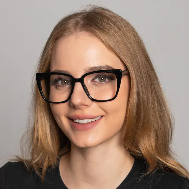 Square Black Eyeglasses