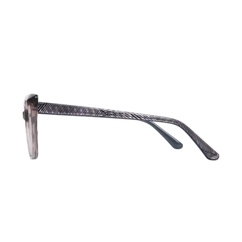 Square Transparent Gray Eyeglasses
