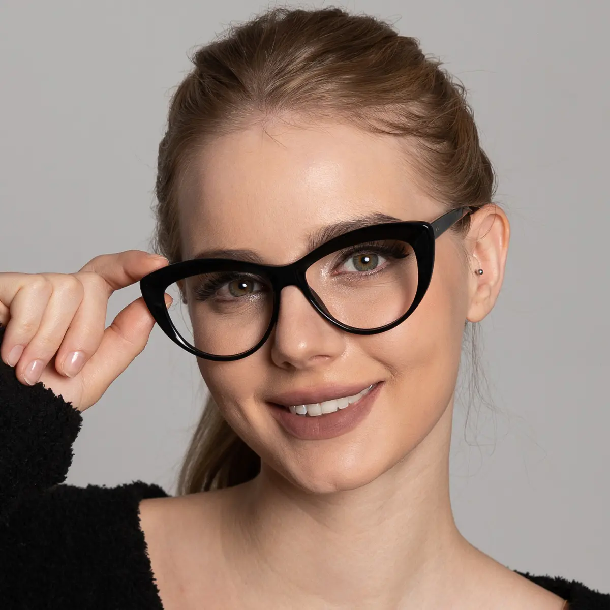 Cat-eye Black Eyeglasses
