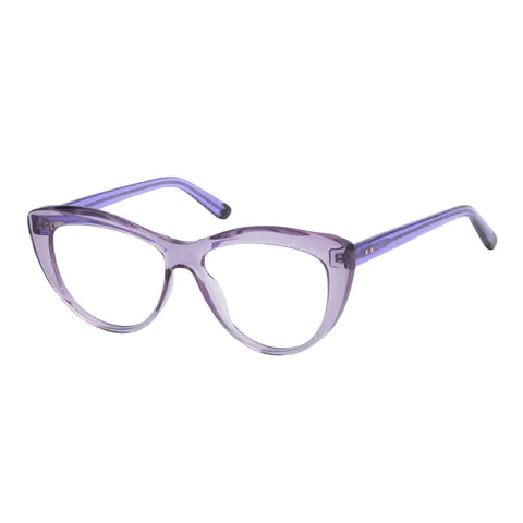 Cat-eye Transparent Purple Eyeglasses