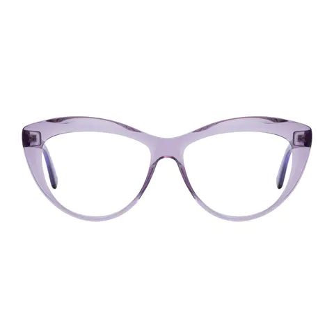 Cat-eye Transparent Purple Eyeglasses