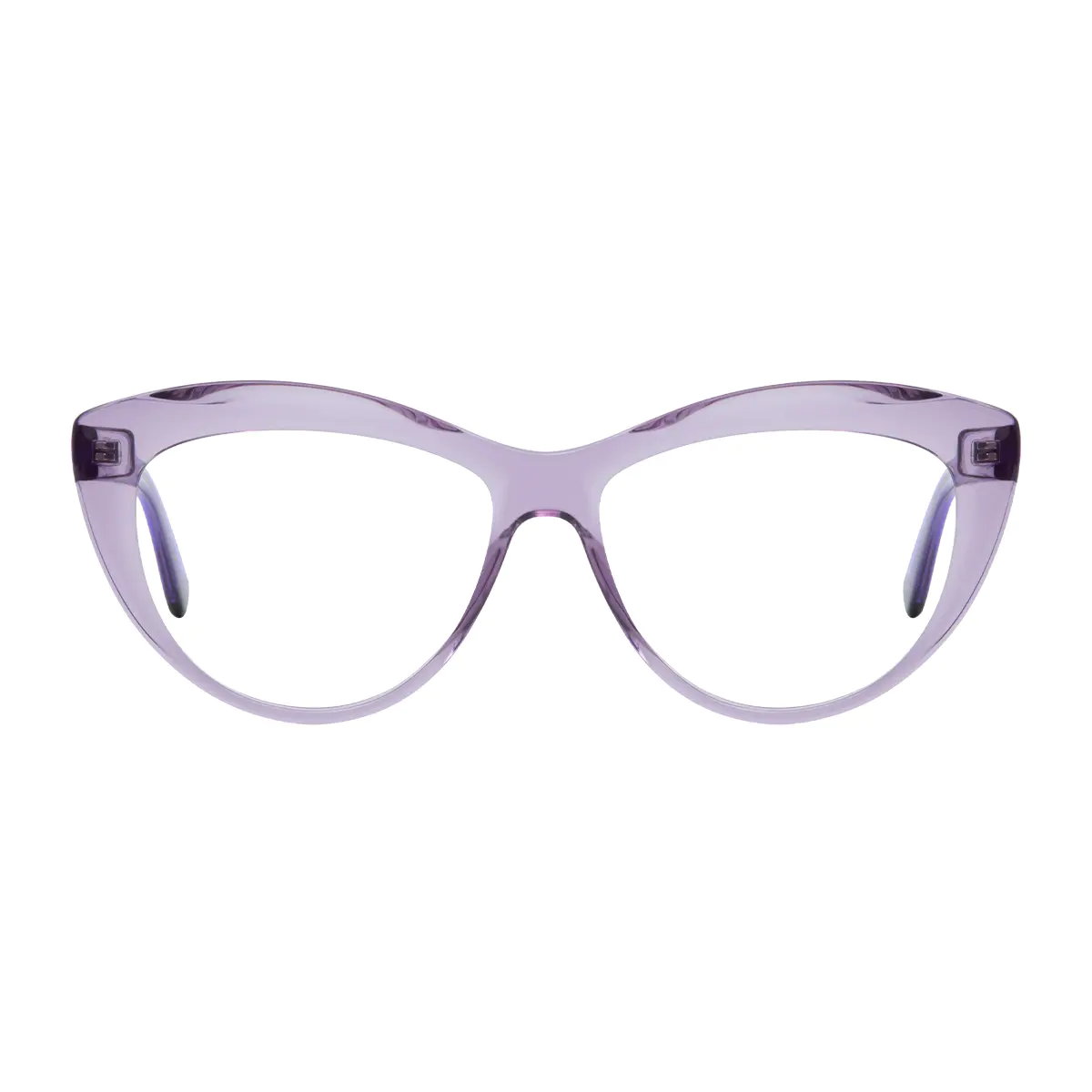 Cat-eye Transparent Purple Eyeglasses