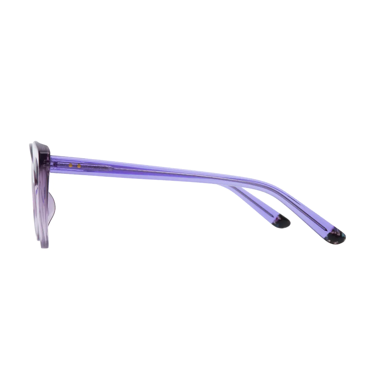 Cat-eye Transparent Purple Eyeglasses