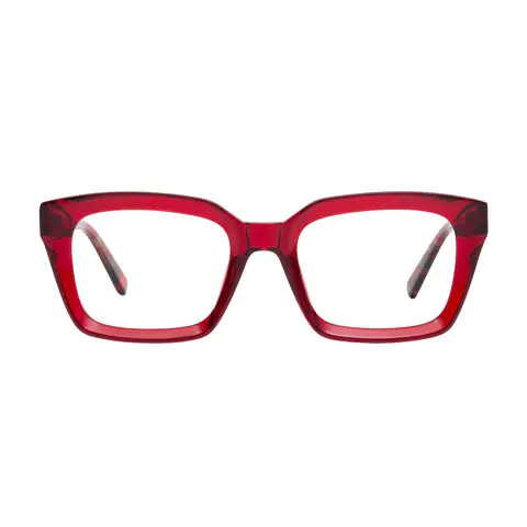 Rectangle Red Eyeglasses