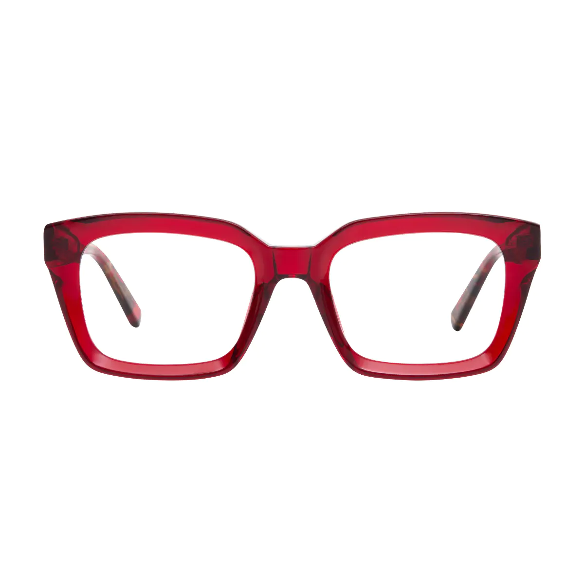Rectangle Red Eyeglasses