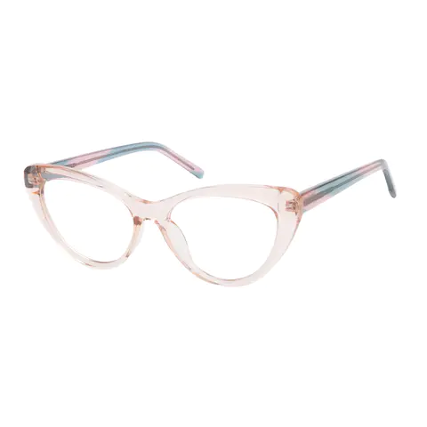 Cat-eye Transparent Pink Eyeglasses