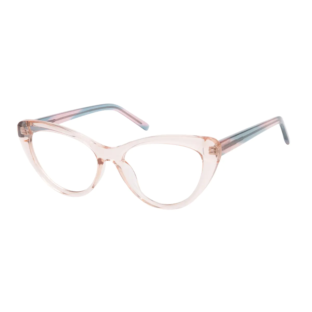 Cat-eye Transparent Pink Eyeglasses