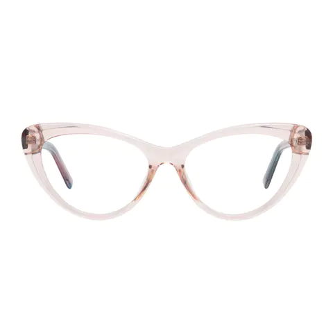 Cat-eye Transparent Pink Eyeglasses