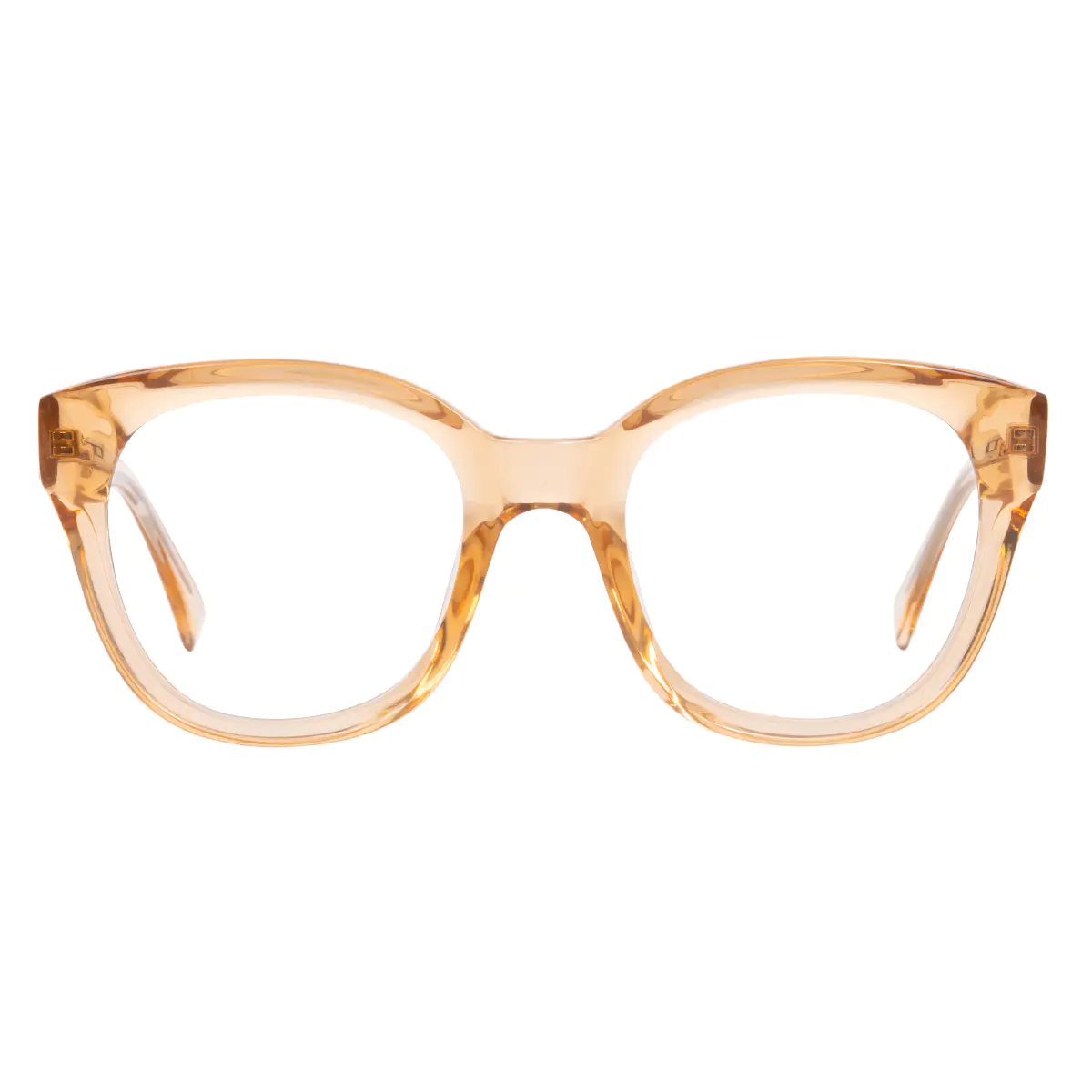 Square Transparent Yellow Eyeglasses