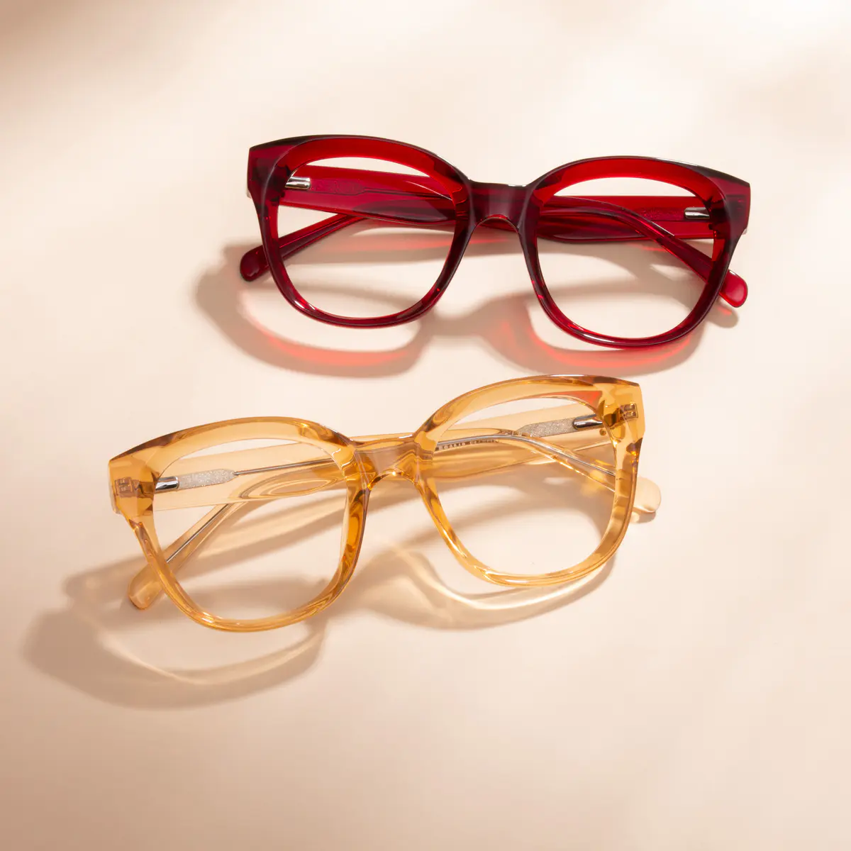 Square Cream Eyeglasses