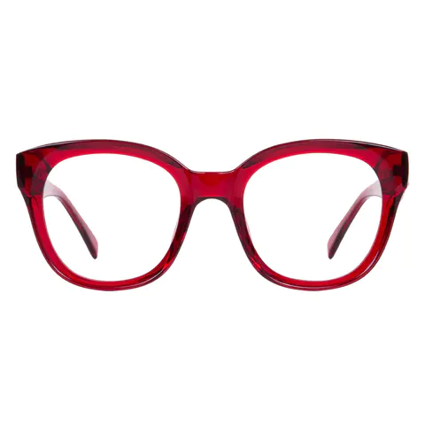 Square Red Eyeglasses