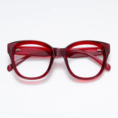 Square Red Eyeglasses