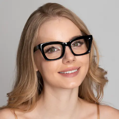 Rectangle Black Eyeglasses