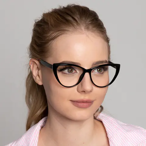 Cat-eye Black Eyeglasses