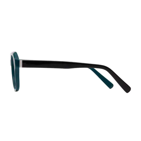 Square Dark Green Eyeglasses