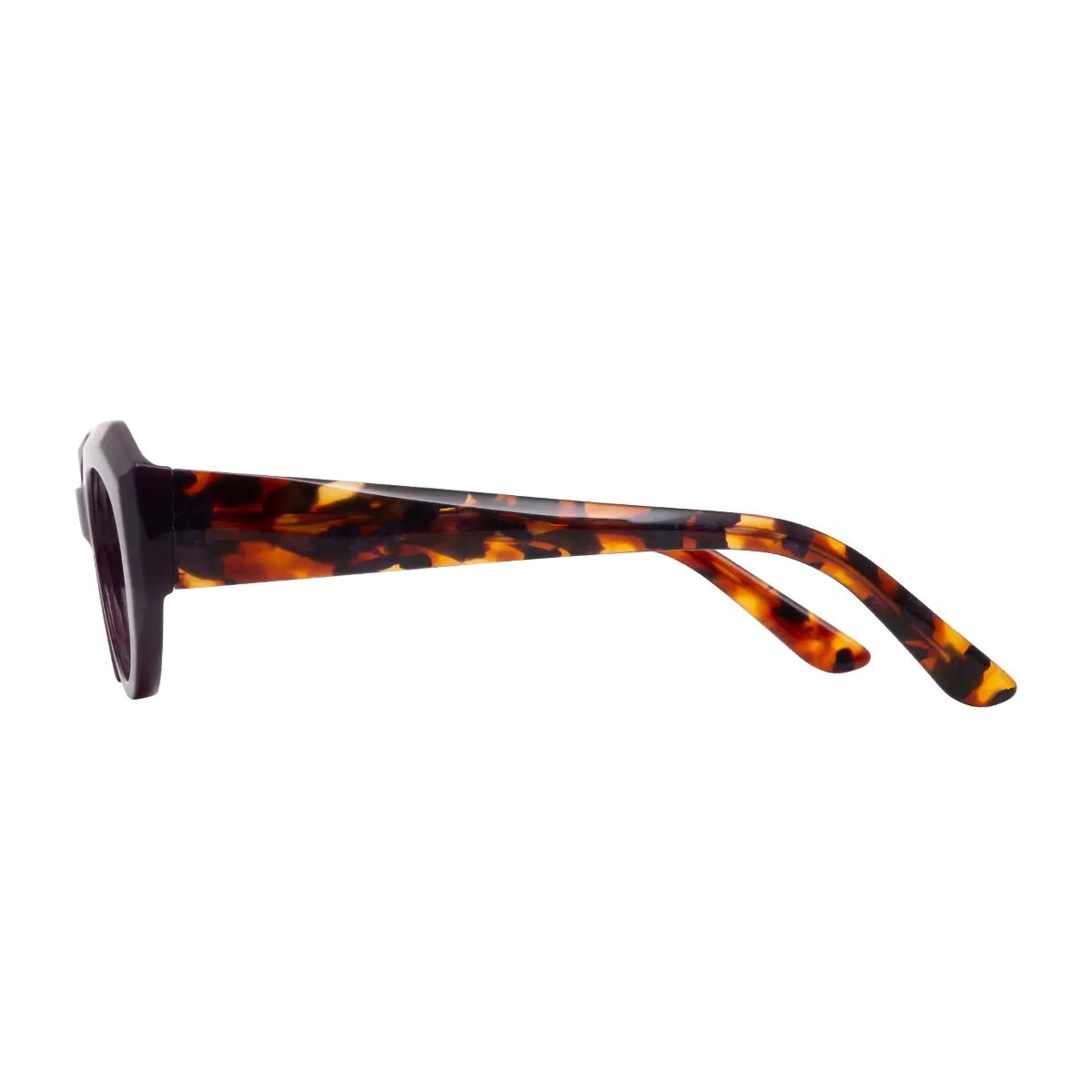 Geometric Dark Purple Eyeglasses