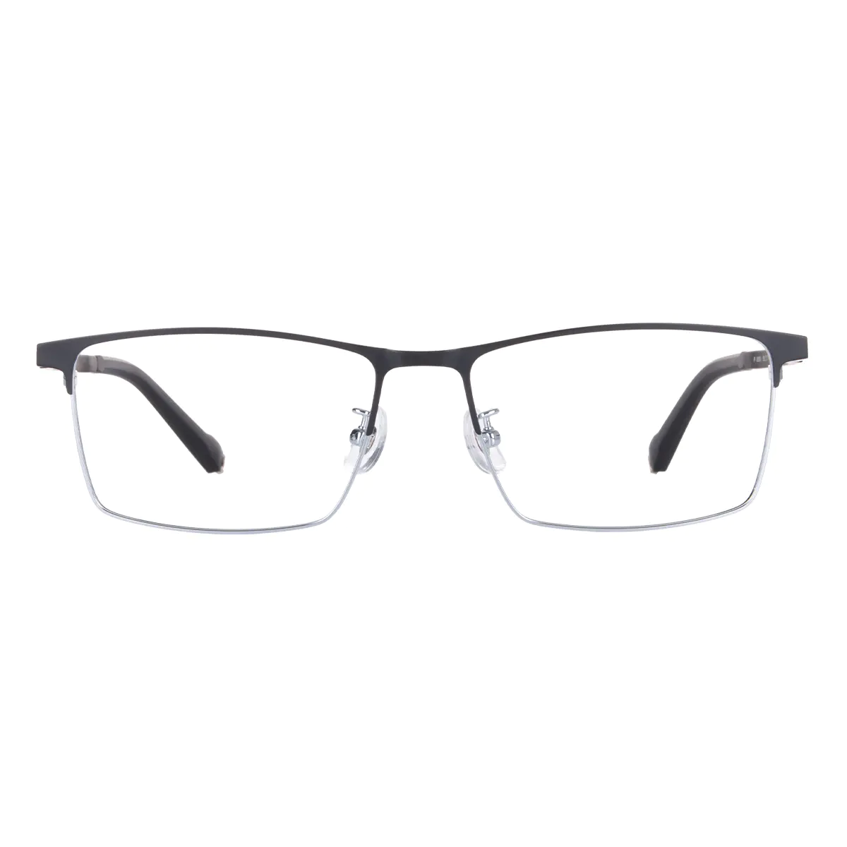 Rectangle Black Silver Eyeglasses