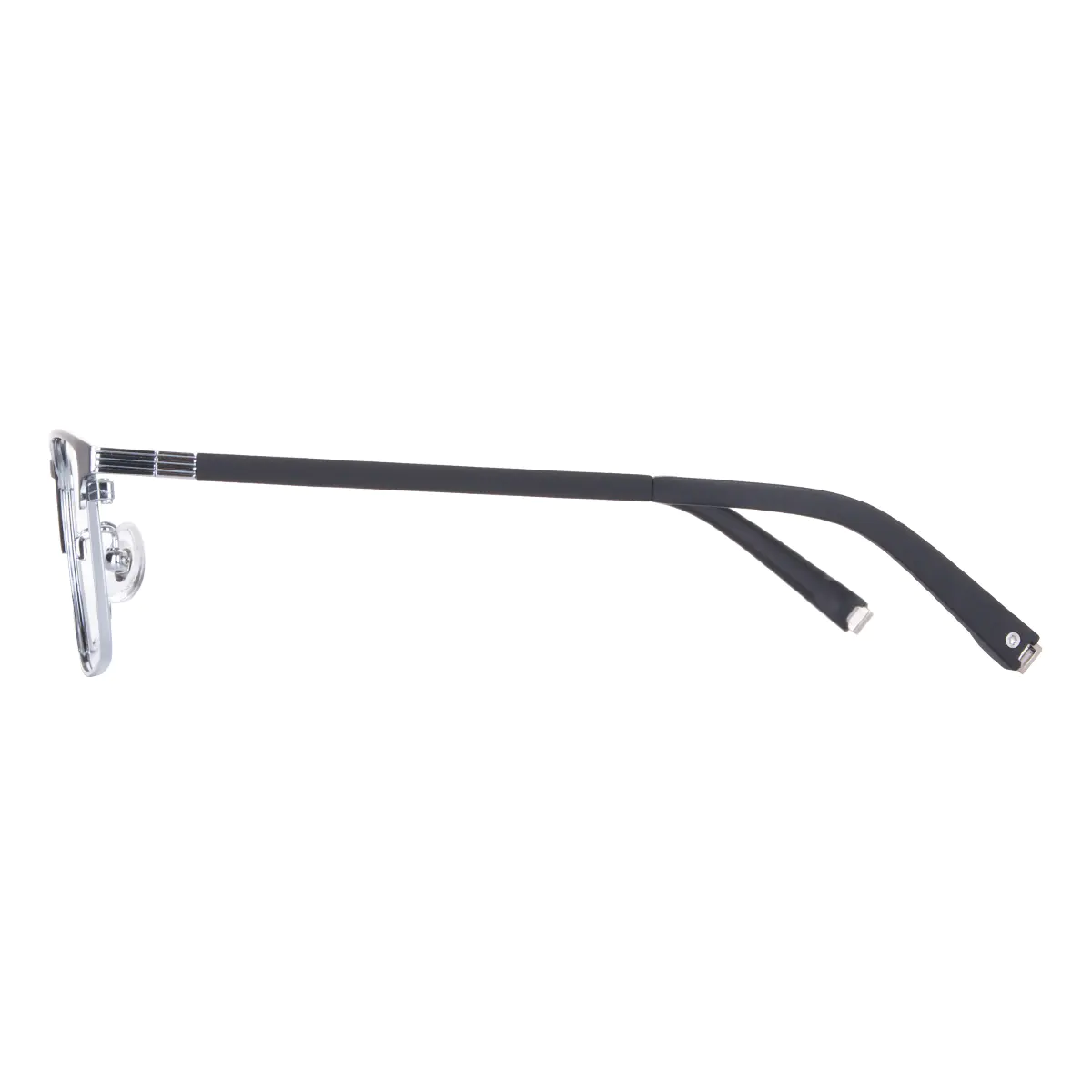 Rectangle Black Silver Eyeglasses