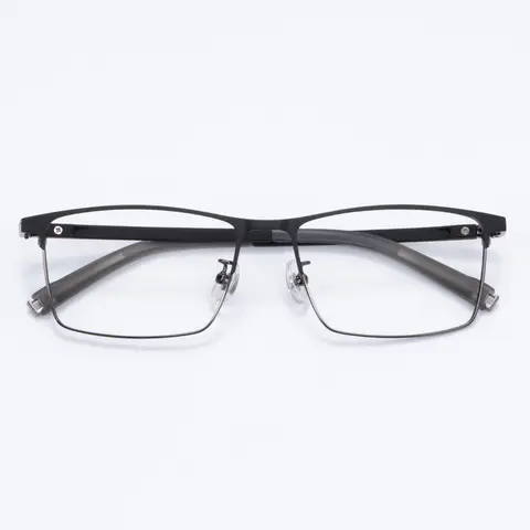 Rectangle Grey Eyeglasses
