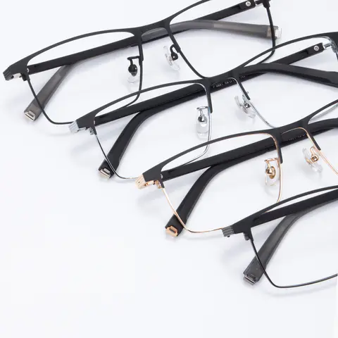 Rectangle Grey Eyeglasses