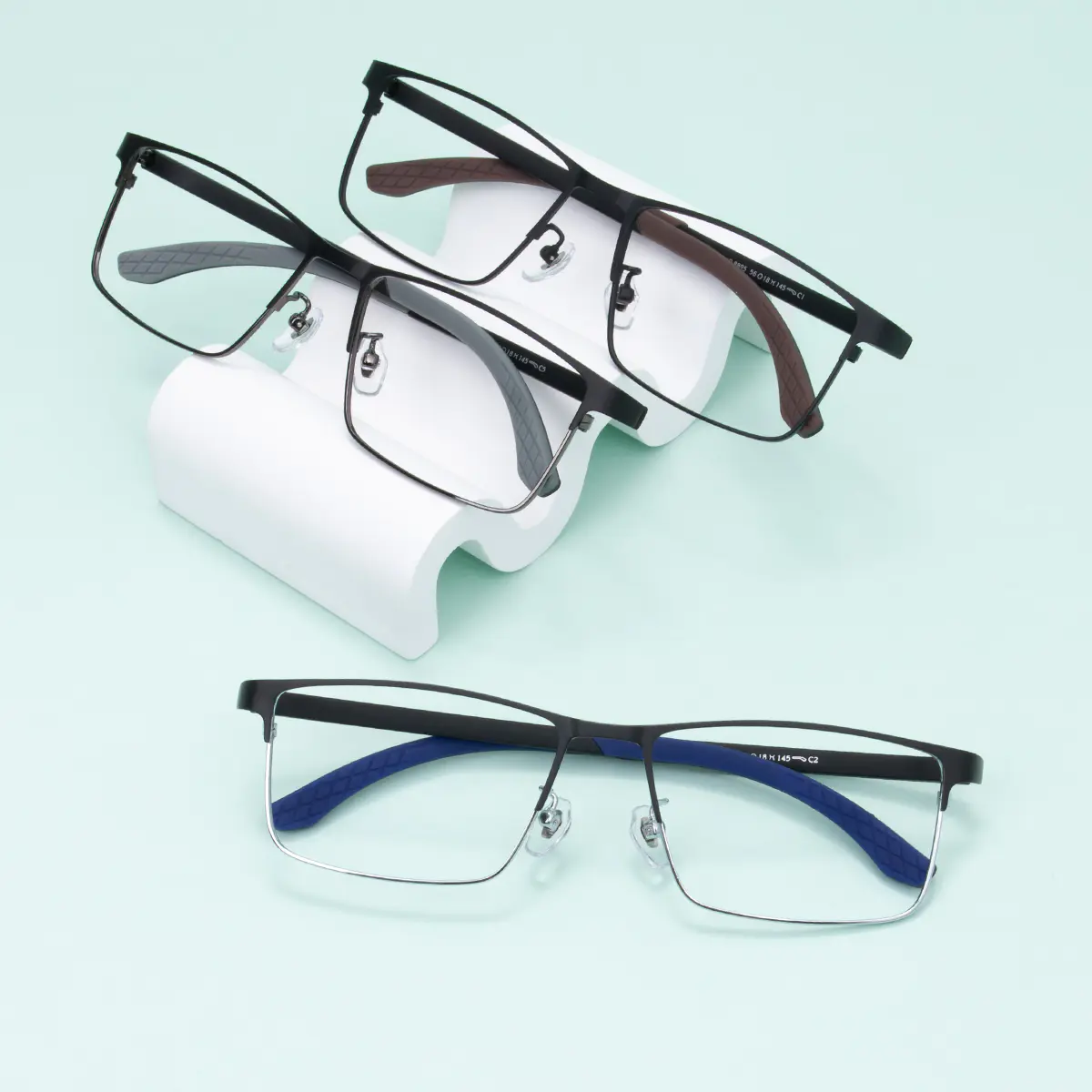Rectangle Black/Brown Eyeglasses
